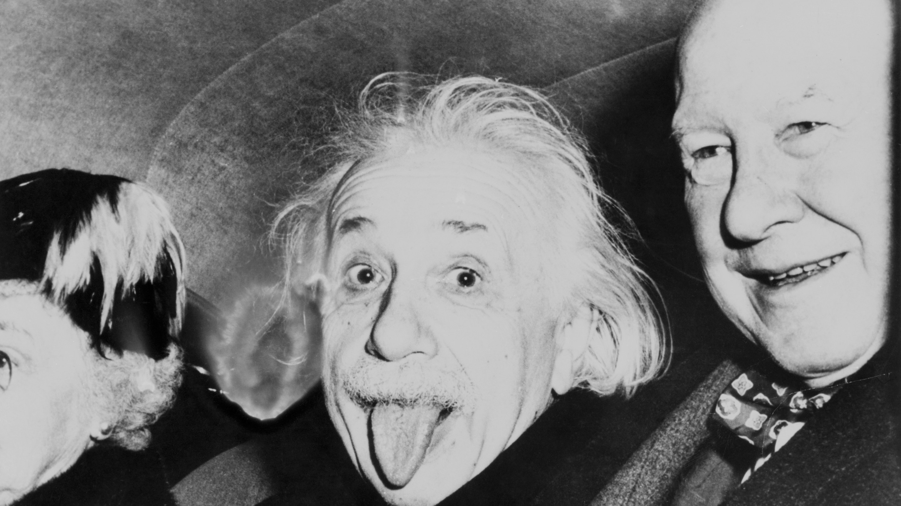 Albert Einstein gives the "Razz".
