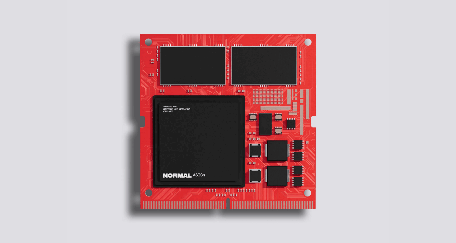Normal Computing's rendering image of an ASIC