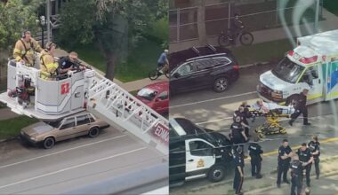 Officer shoots man allegedly wielding edged weapons, threatening people inside Edmonton apartment