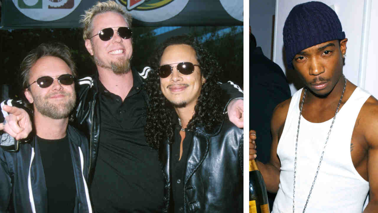 Metallica in 2001 and rapper Ja Rule
