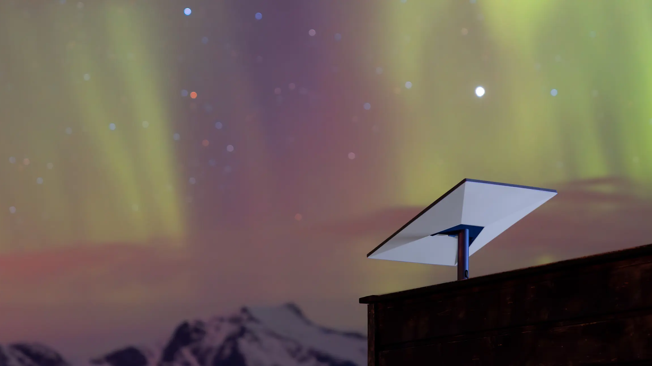 Starlink antenna on roof