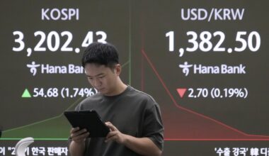 Asian shares track rally on Wall Street that won back most of Friday's wipeout