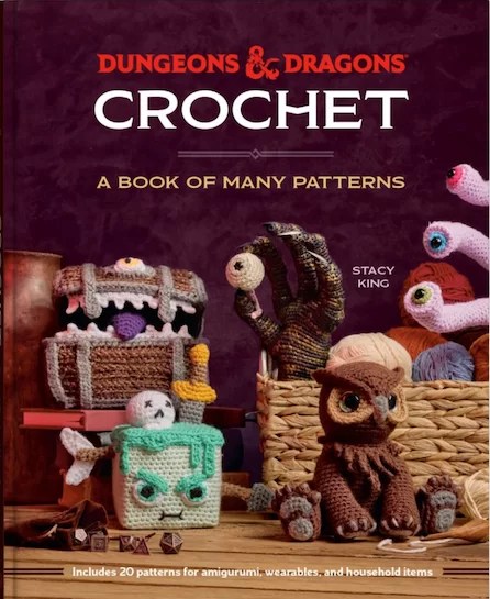 The cover to the D&D Crochet title "A Book of Many Patterns" by Stacy King.
