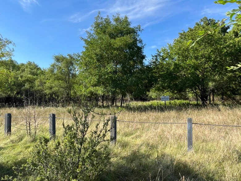 The site for a proposed U-M computing center. Currently, it's an empty field. 