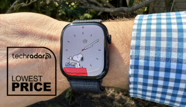 Apple Watch Series 10 on-wrist deal image with Snoopy watch face
