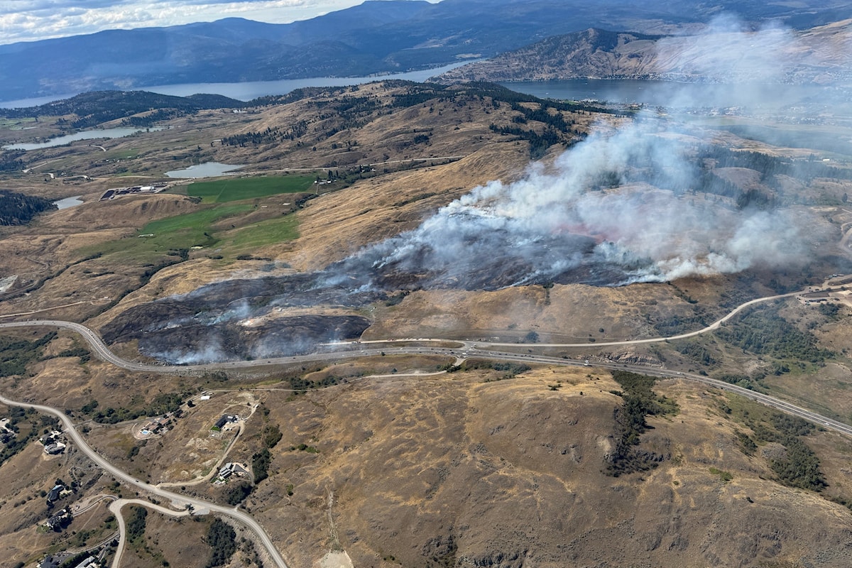 VIDEO: Crews mopping up Vernon's 103-hectare wildfire