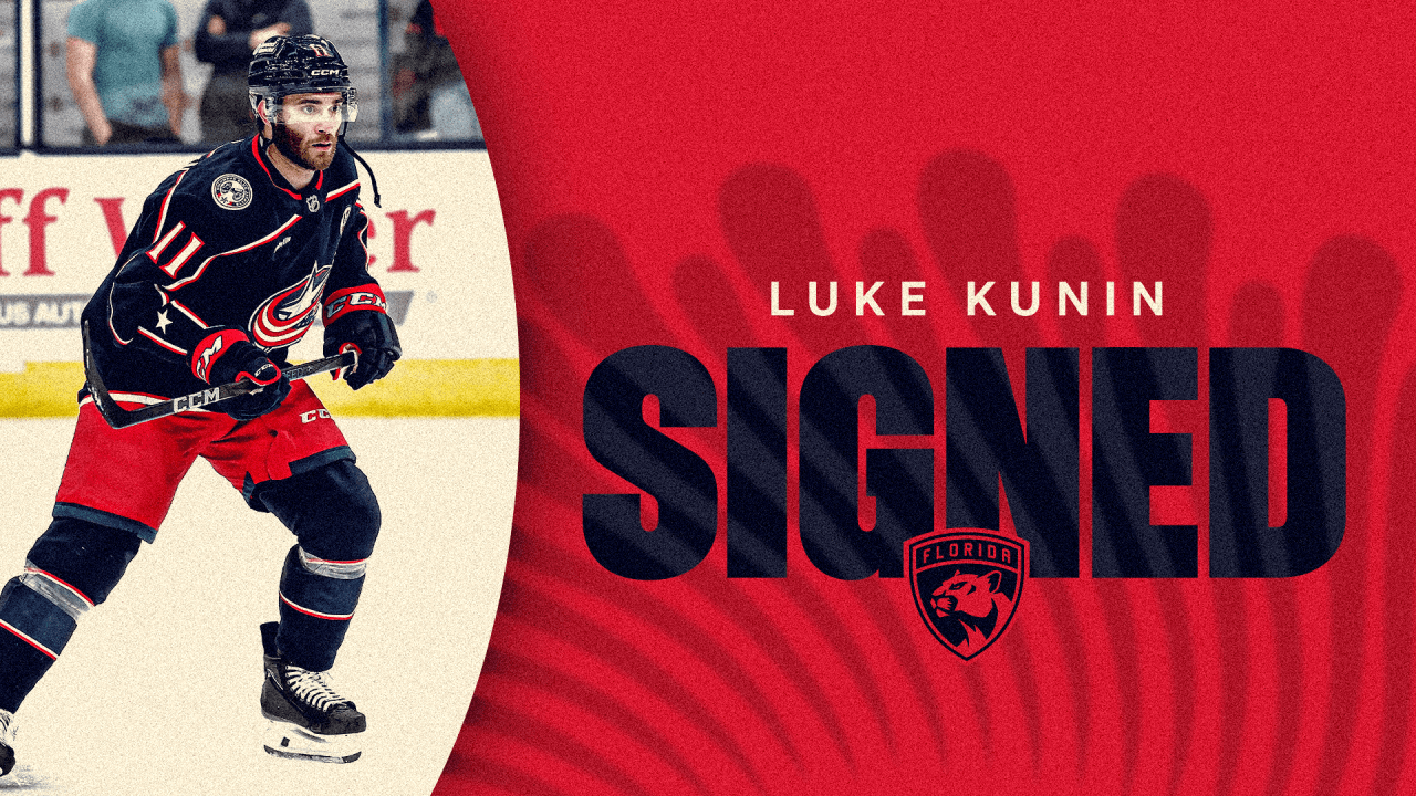 Florida Panthers Agree to Terms with Forward Luke Kunin on a One-Year Contract
