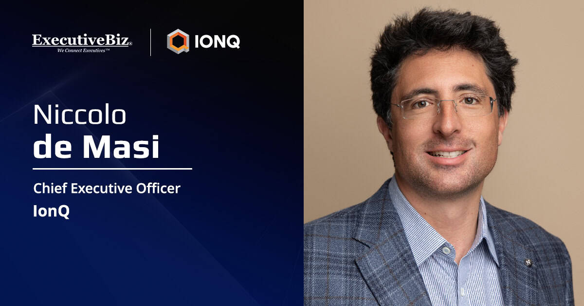 Niccolo de Masi, CEO of IonQ. De Masi comments about IonQ's recent quantum computing project