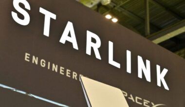 Starlink logo is displayed at an event