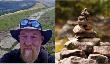 This hiker kicks over people's picturesque stone stacks. But he's got a good reason