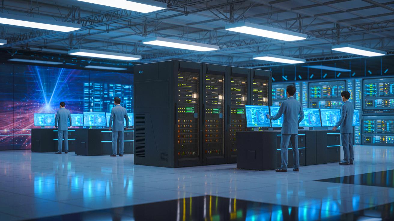 Illustration of Japan's FugakuNEXT supercomputer poised to revolutionize AI and scientific research.