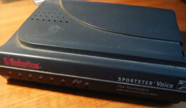 Front side of US Robotics 56K Modem