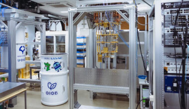 Installation of the fully quantum computer in progress.