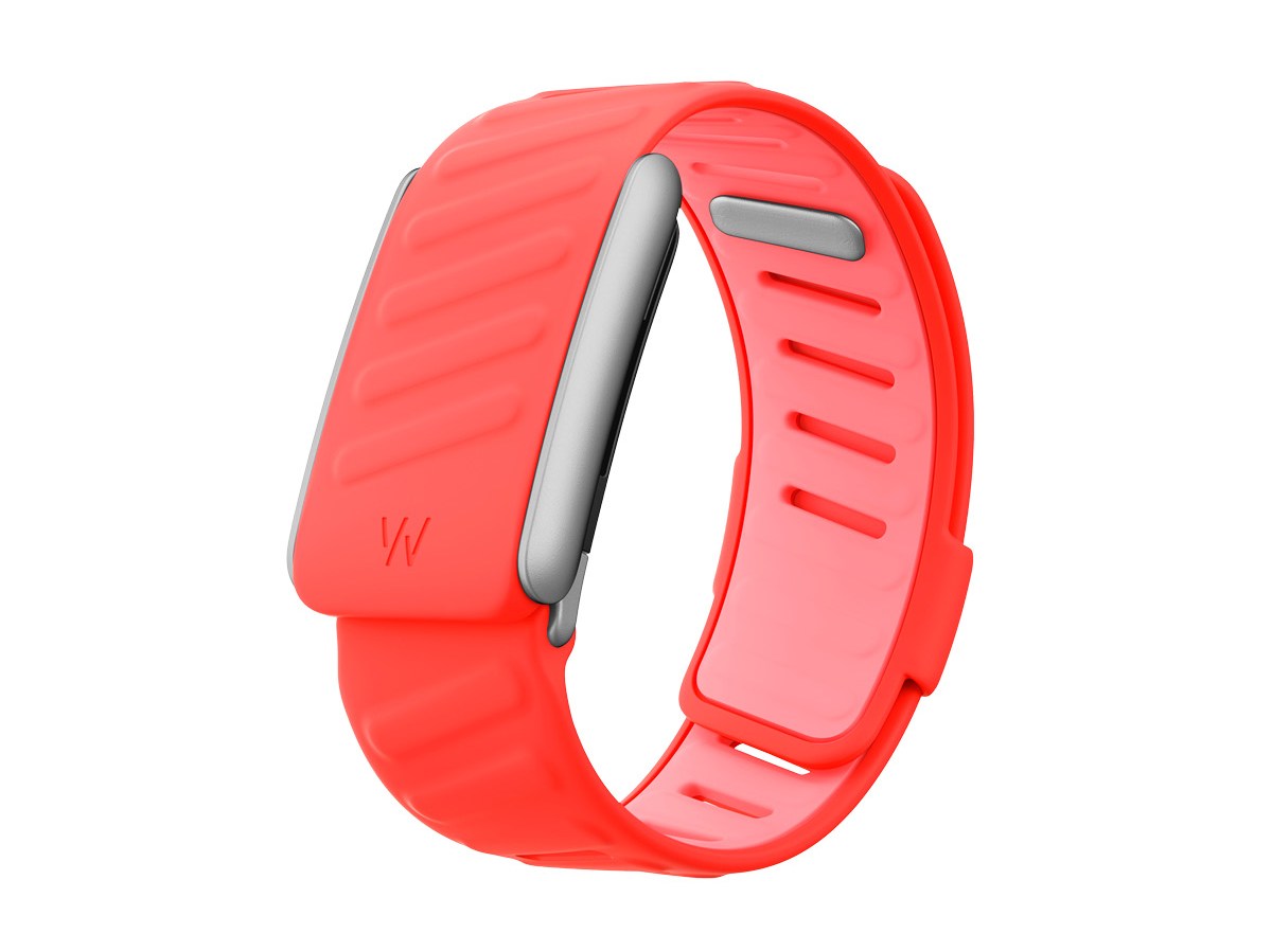 Red fitness tracker.