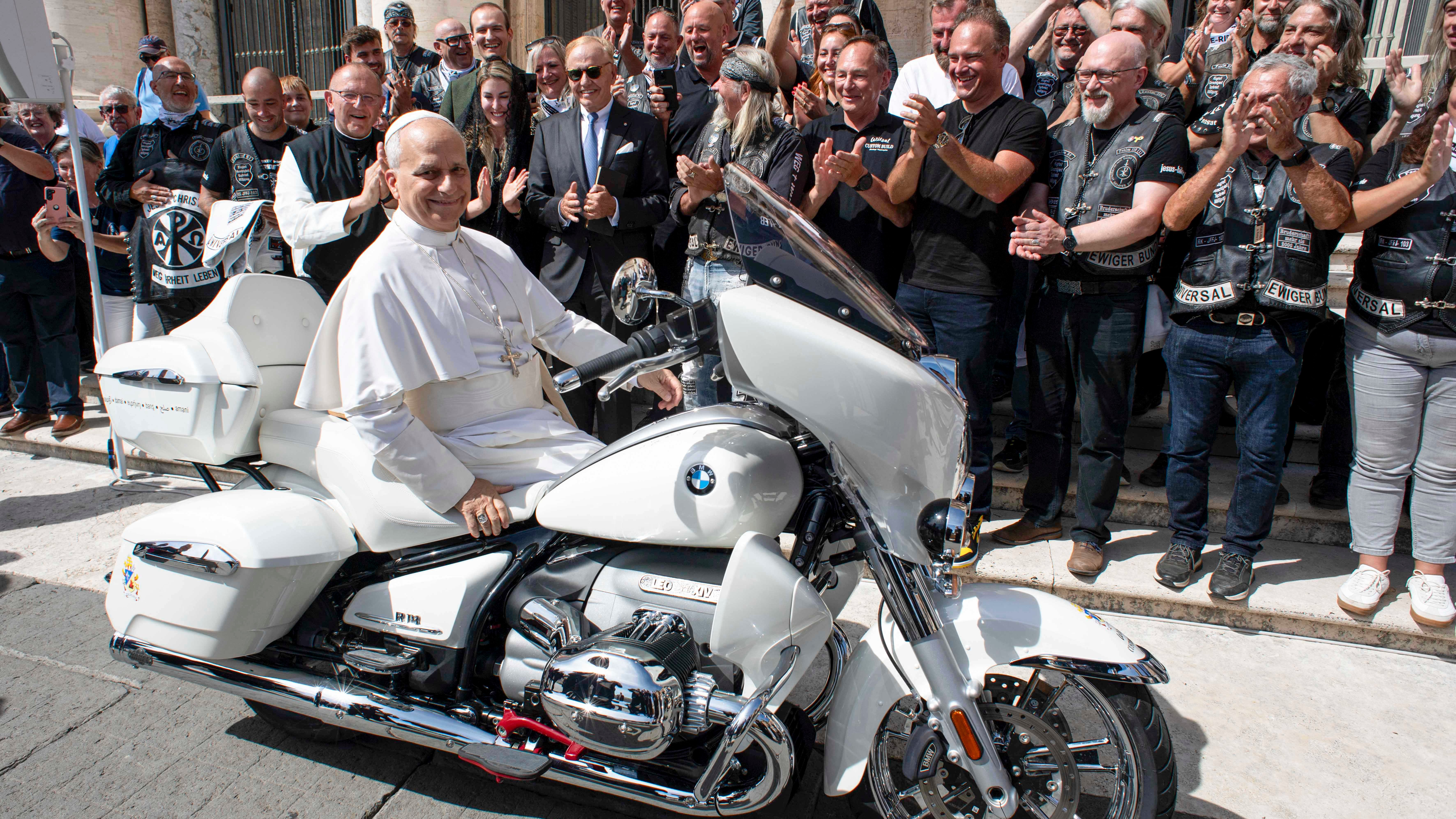 Pope Leo poses on a papal motorbike — and other news in pictures