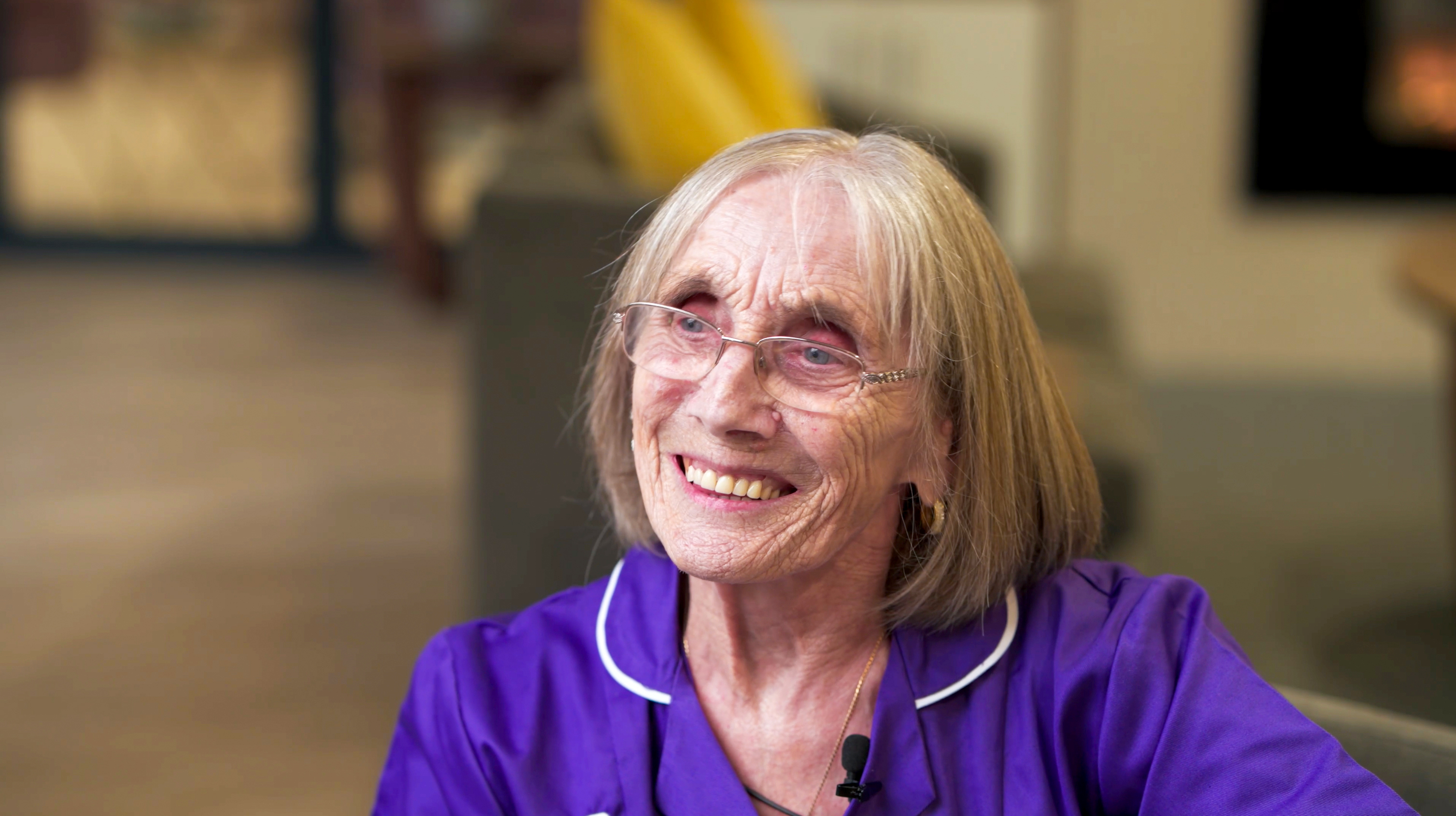 Photo of Rita Walker, a 78-year-old retiree from The Wirrall, Merseyside.