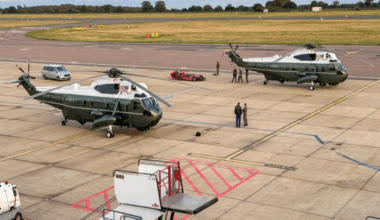 Trump diverted and forced to swap helicopters on way to Stansted