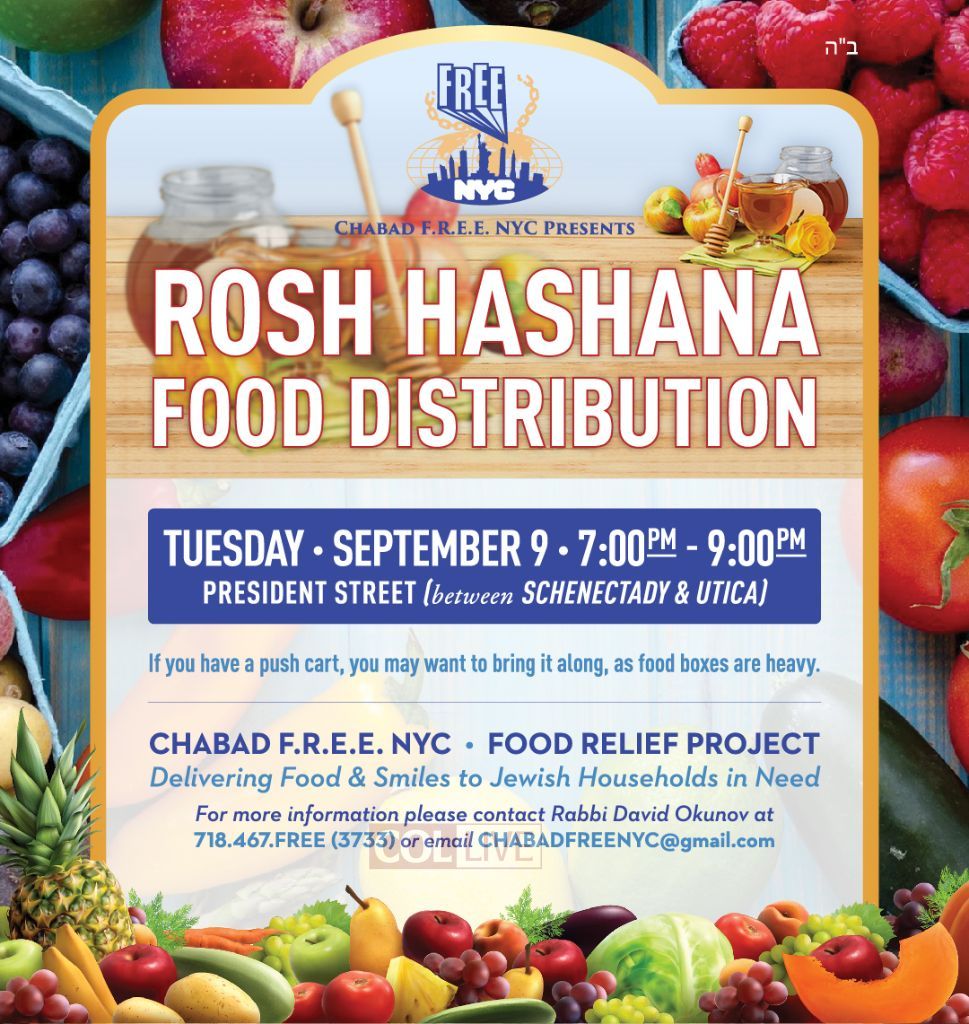 F.R.E.E. Rosh Hashana Food Distribution in Crown Heights