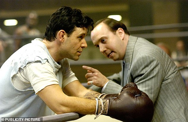 The relationship between Crowe and Bugner quickly soured as the movie star (pictured left, with co-star Paul Giamatti) launched a tirade on the boxing legend