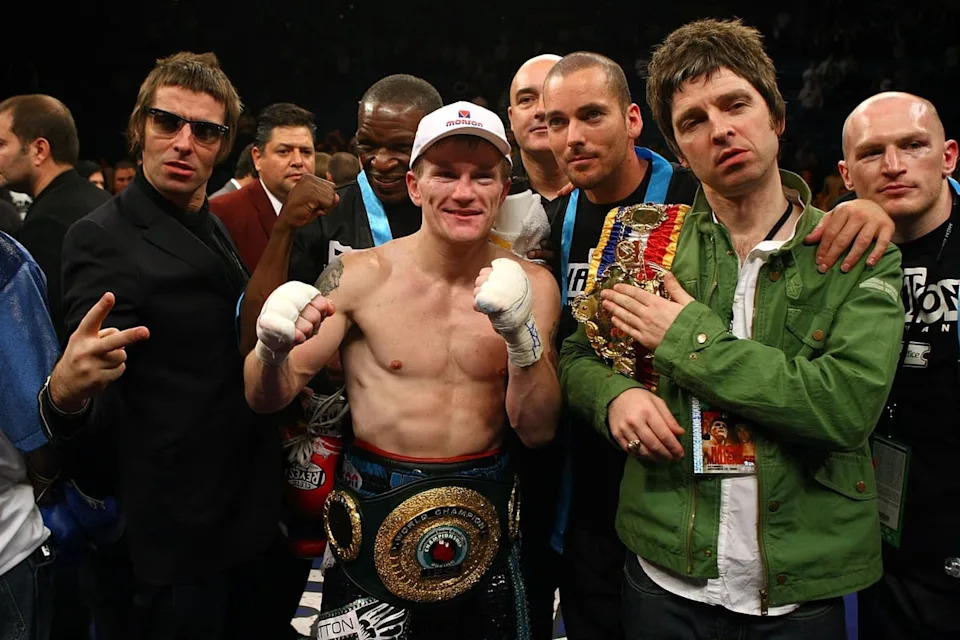Hatton was a big fan of Oasis, who walked him onto stage in  2008 (Getty Images)