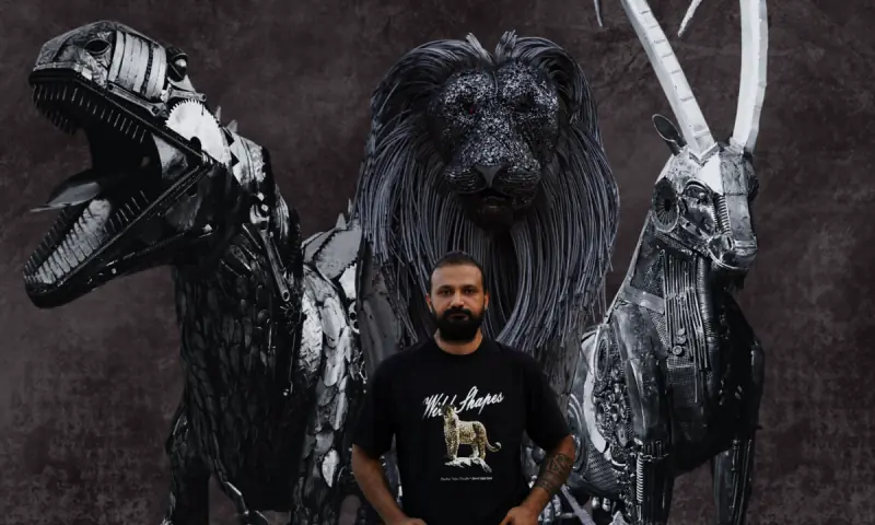 Meet the Islamabad artist turning old metal into beasts of (scrap) steel and hope - Culture