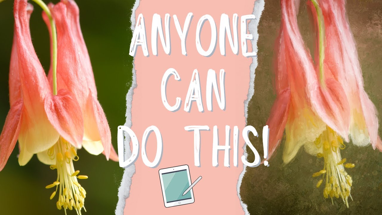 Turn Your Photo into a Painting with a Texture Background on the iPad in Procreate - YouTube