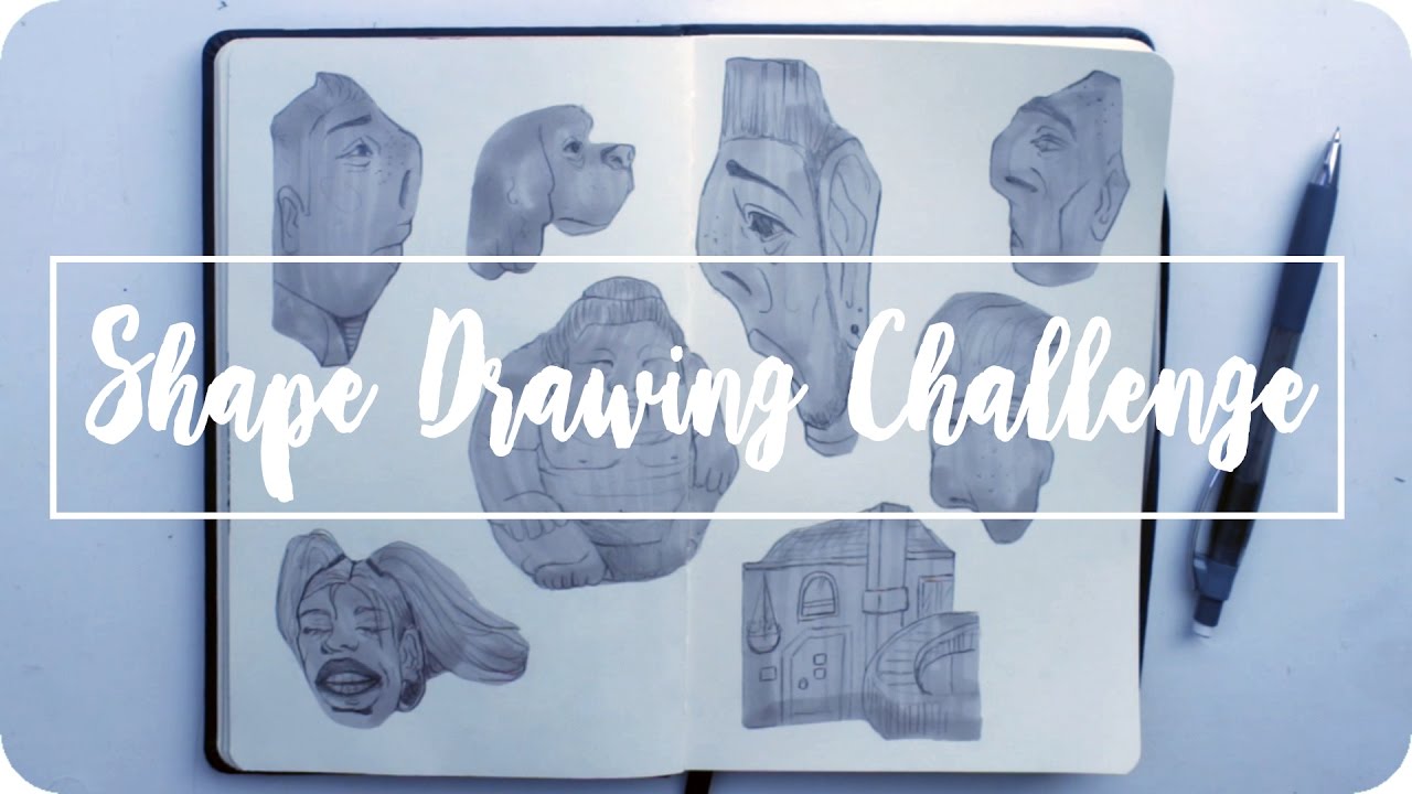 Shape / Silhouette Drawing Challenge | Get Rid of Artist Block - YouTube