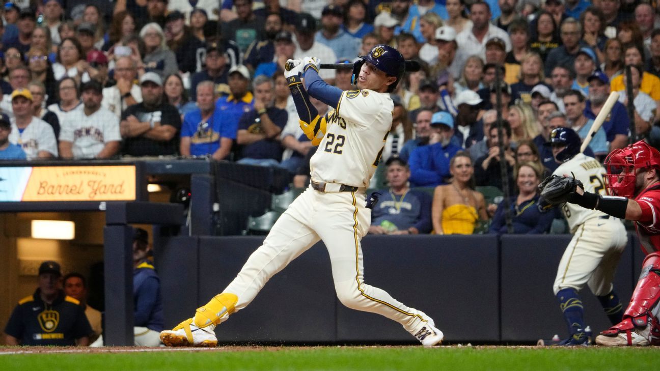 Christian Yelich, 'backbone' of Brewers, collects 100th RBI