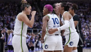 From left, Minnesota Lynx