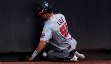 Washington Nationals OF Daylen Lile exits with knee injury