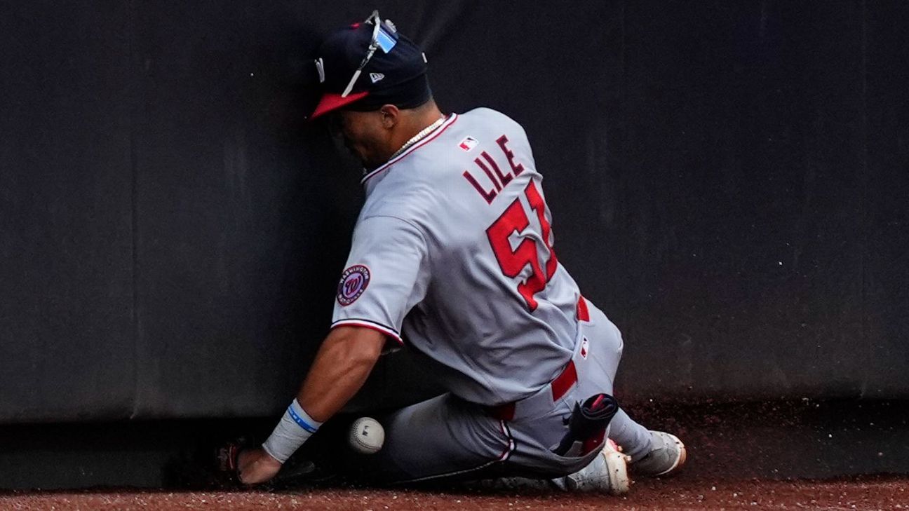 Washington Nationals OF Daylen Lile exits with knee injury