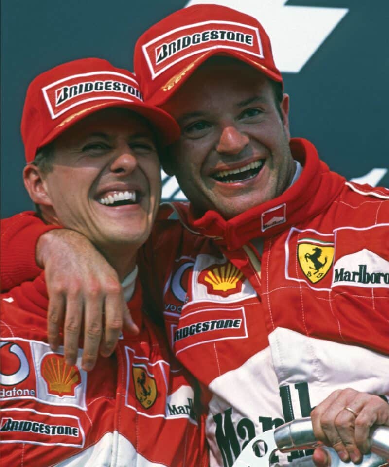 2002 Hungarian GP, Rubens Barrichello Michael Schumacher