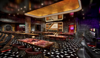 An artist rendering of F1 Arcade Las Vegas at the Forum Shops at Caesars Palace. (F1 Arcade)