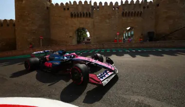 BAKU, AZERBAIJAN - SEPTEMBER 18: Oscar Piastri of Australia and McLaren speaks in the Drivers Press