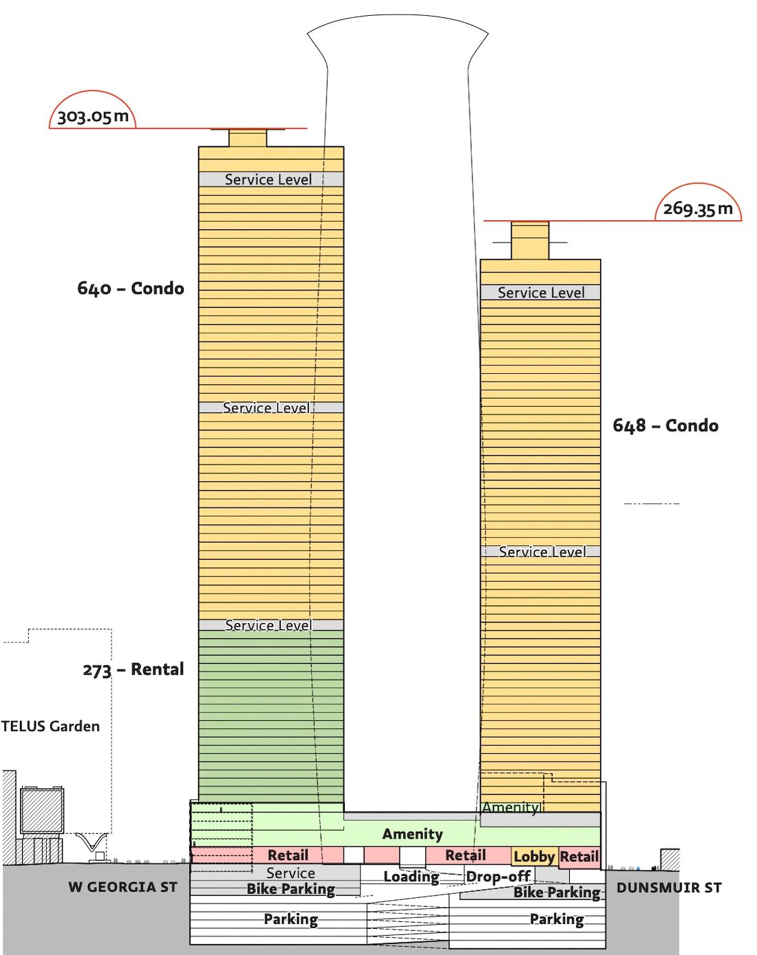 501-595 West Georgia Street Vancouver Bay Parkade Henriquez Holborn