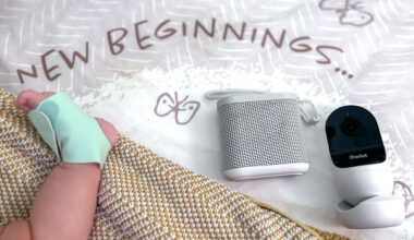 Three baby gadgets in a crib.