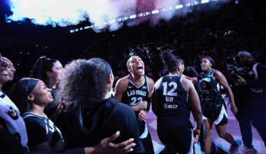 Wilson scores 38, Young has go-ahead basket as Aces beat Storm to reach WNBA semis