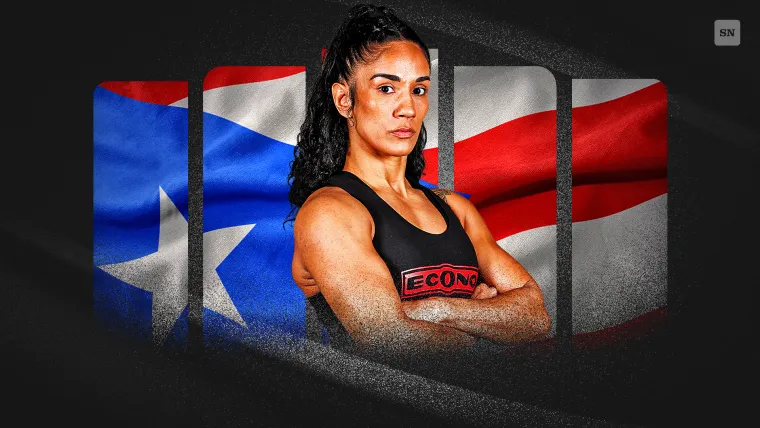 Amanda Serrano representing Puerto Rican pride and women’s boxing.