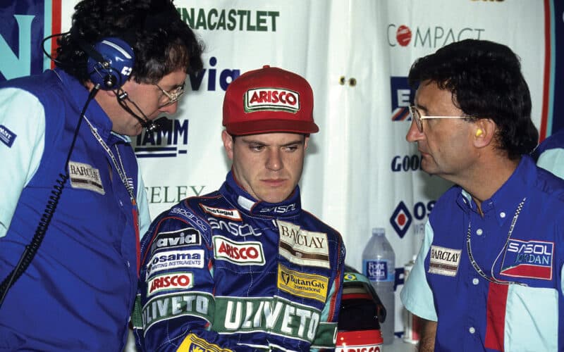 Eddie Jordan and Rubens Barrichello