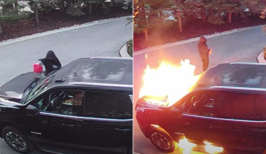 Vaughan arson: suspect captured on video