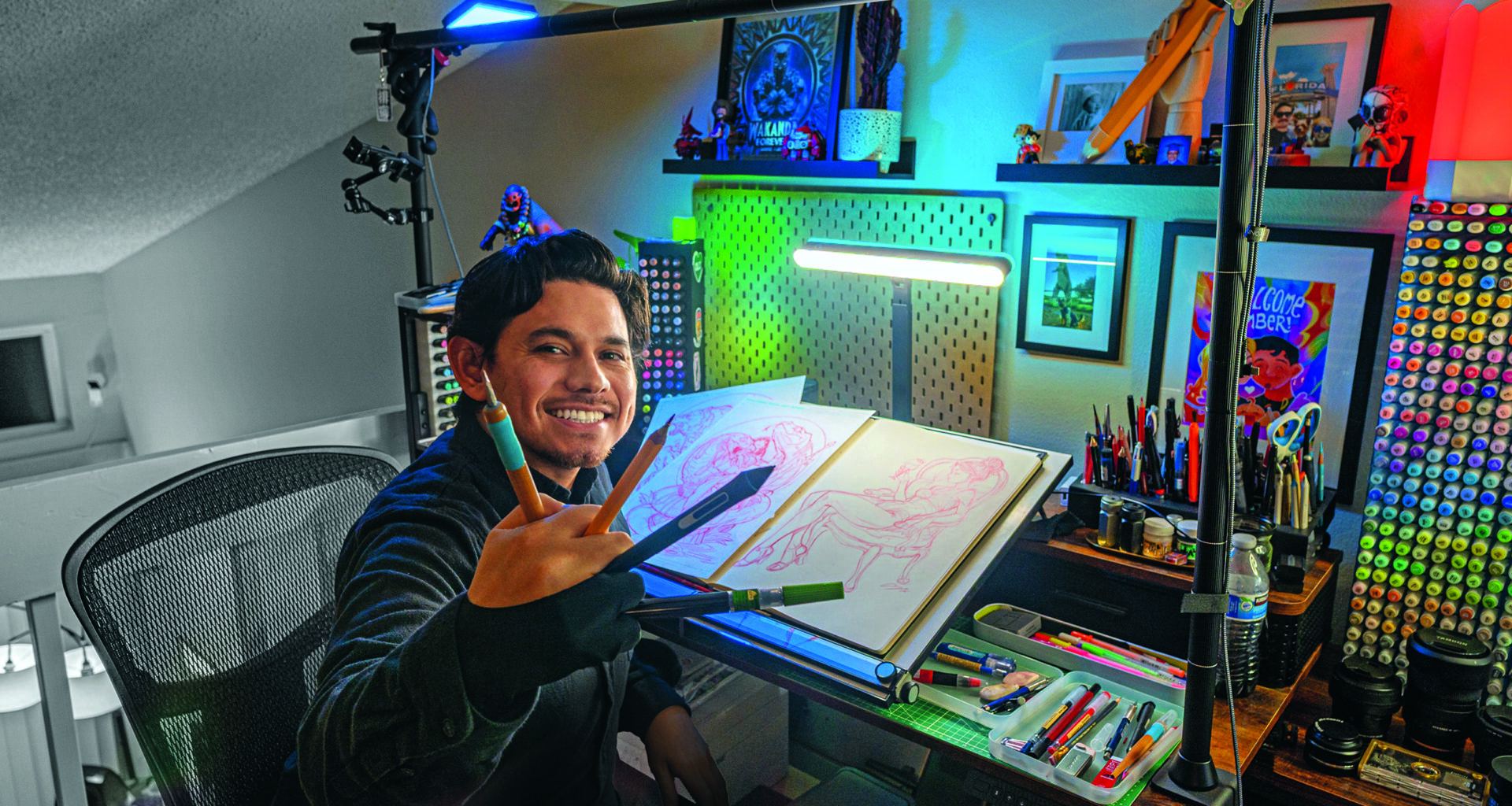 Geizi Guevara's art studio