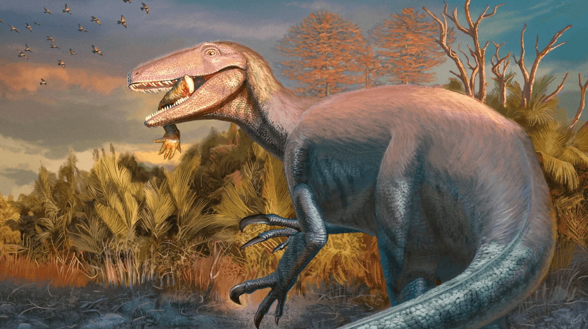 Deadly new dinosaur with giant killer claws discovered – with it's last meal still trapped in its teeth