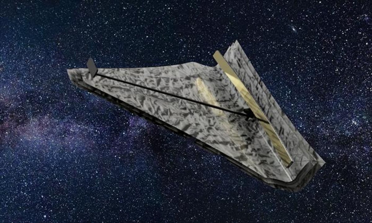 Concept design for a rectangular space telescope, modeled after the Diffractive Interfero Coronagraph Exoplanet Resolver (DICER). Credit: Leaf Swordy/Rensselaer Polytechnic Institute.