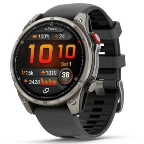 Render of the Garmin Fenix 8 Pro AMOLED Sapphire GPS Smartwatch 47mm Titanium