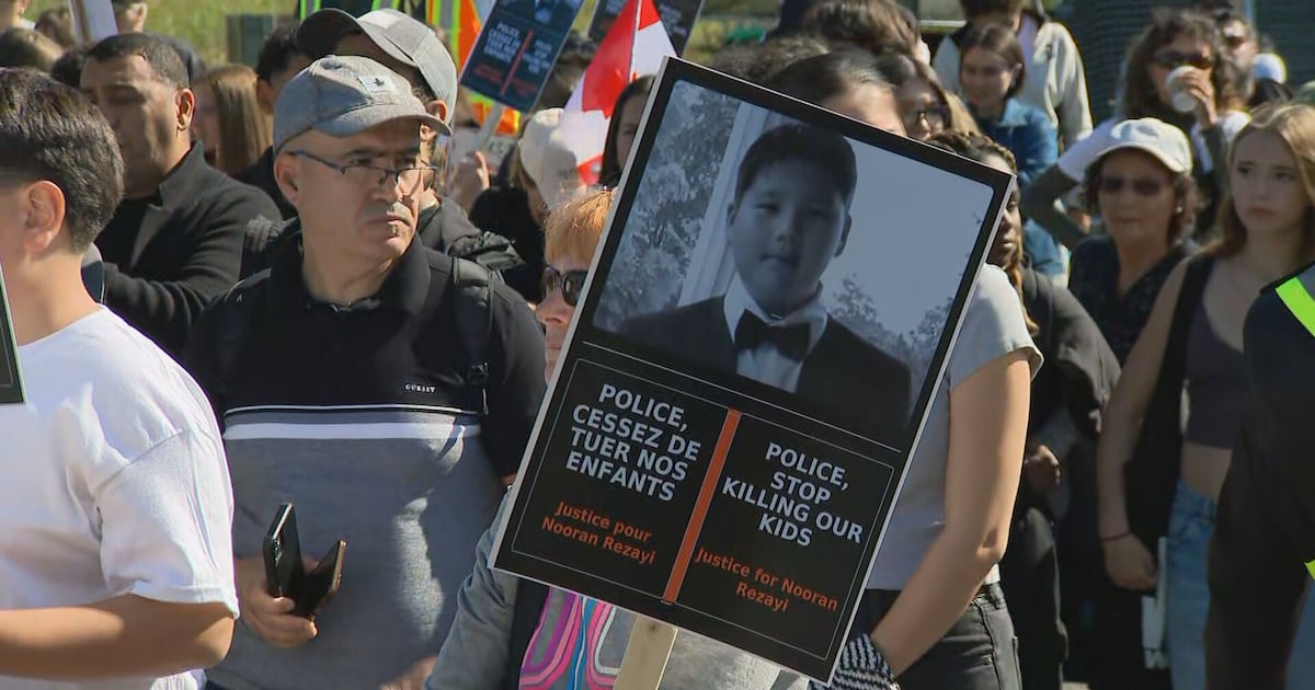 Hundreds honour slain teen Nooran Rezayi, call attention to police violence - CTV News