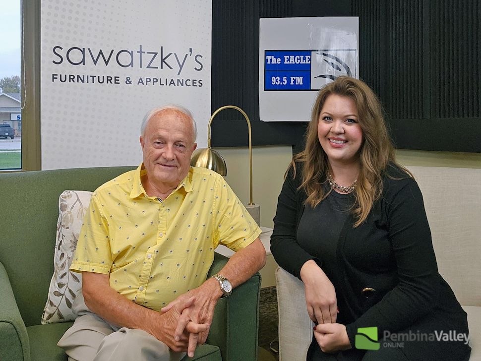 Terrance Klassen visiting Jayme Giesbrecht