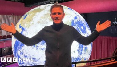 Final chance to see Corby theatre's giant Earth sculpture