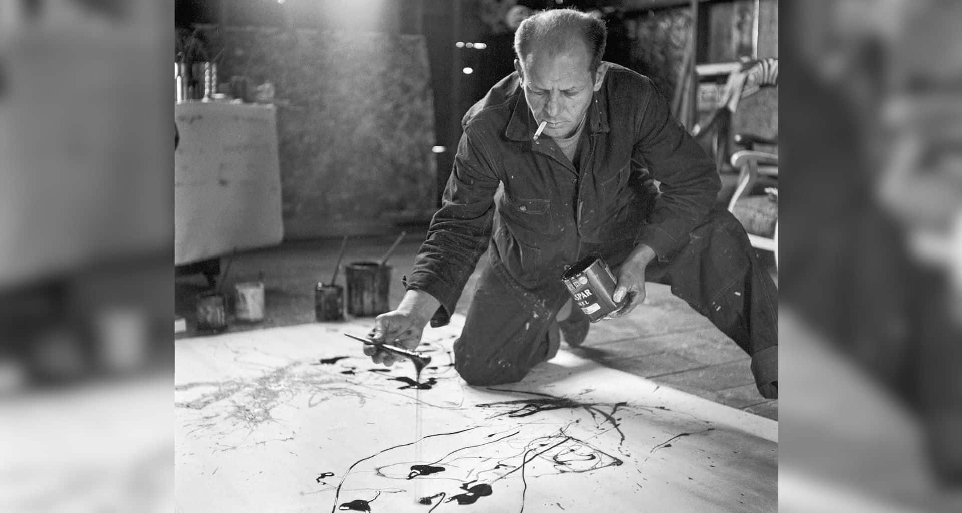 Artist Jackson Pollock Hard At Work. Image Via Martha Holmesthe Life Picture Collectionshutterstock. (1)