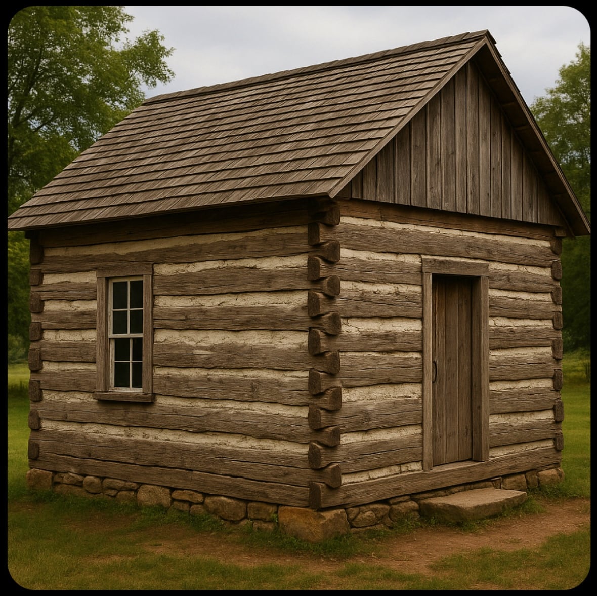 A recreation of what the cabin may have looked like in its heyday in the early 19th century.