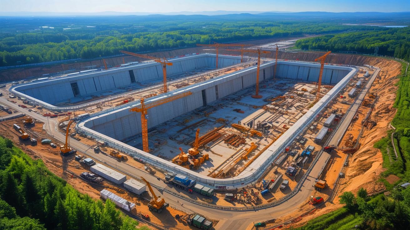 Illustration of China's Underground Military Command Center Construction.